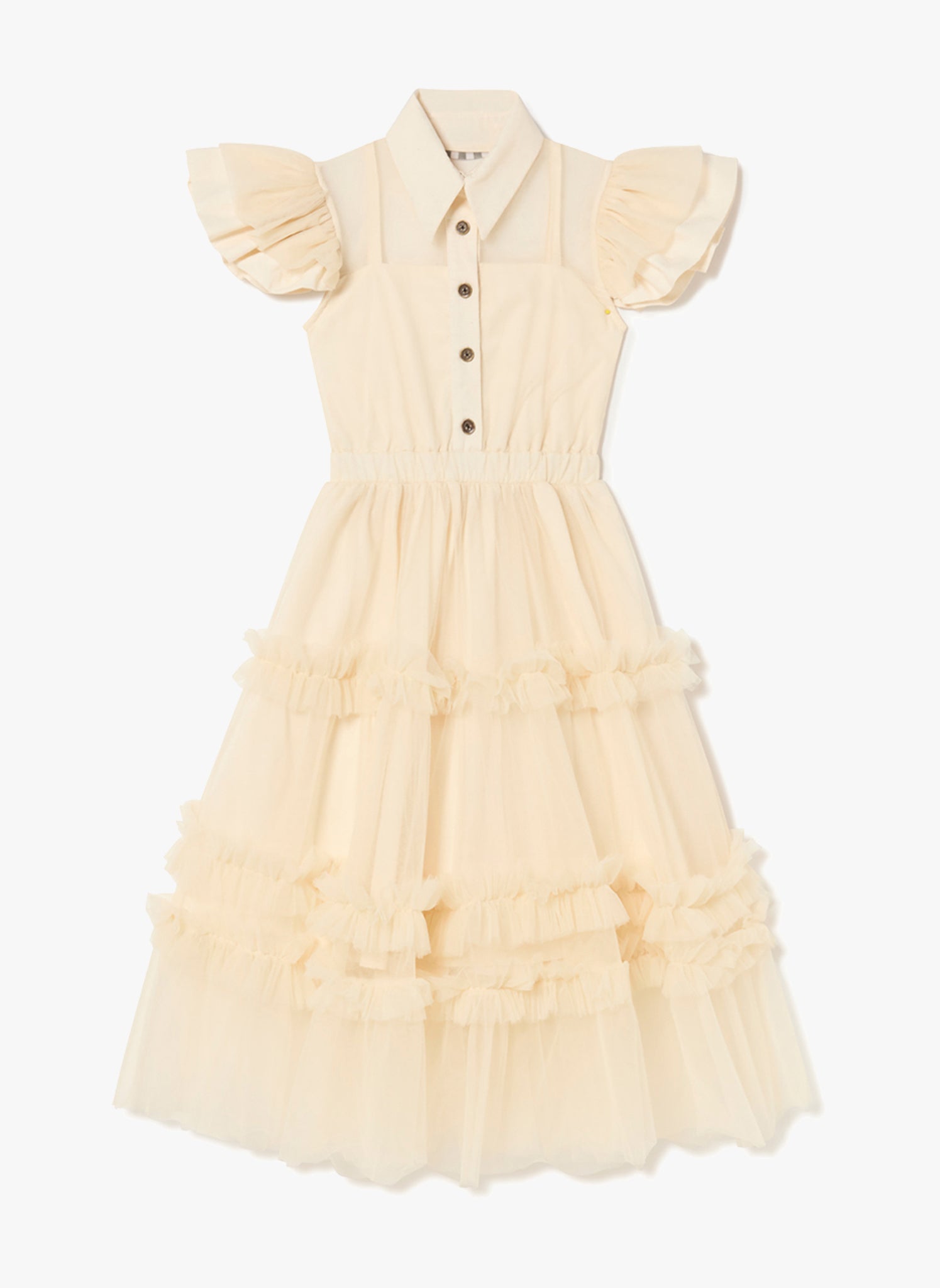 Little Creative Factory Wednesday Tulle Long Dress 6-7Y / Cream Little Creative Factory Wednesday Tulle Long Dress 6-7Y / Cream