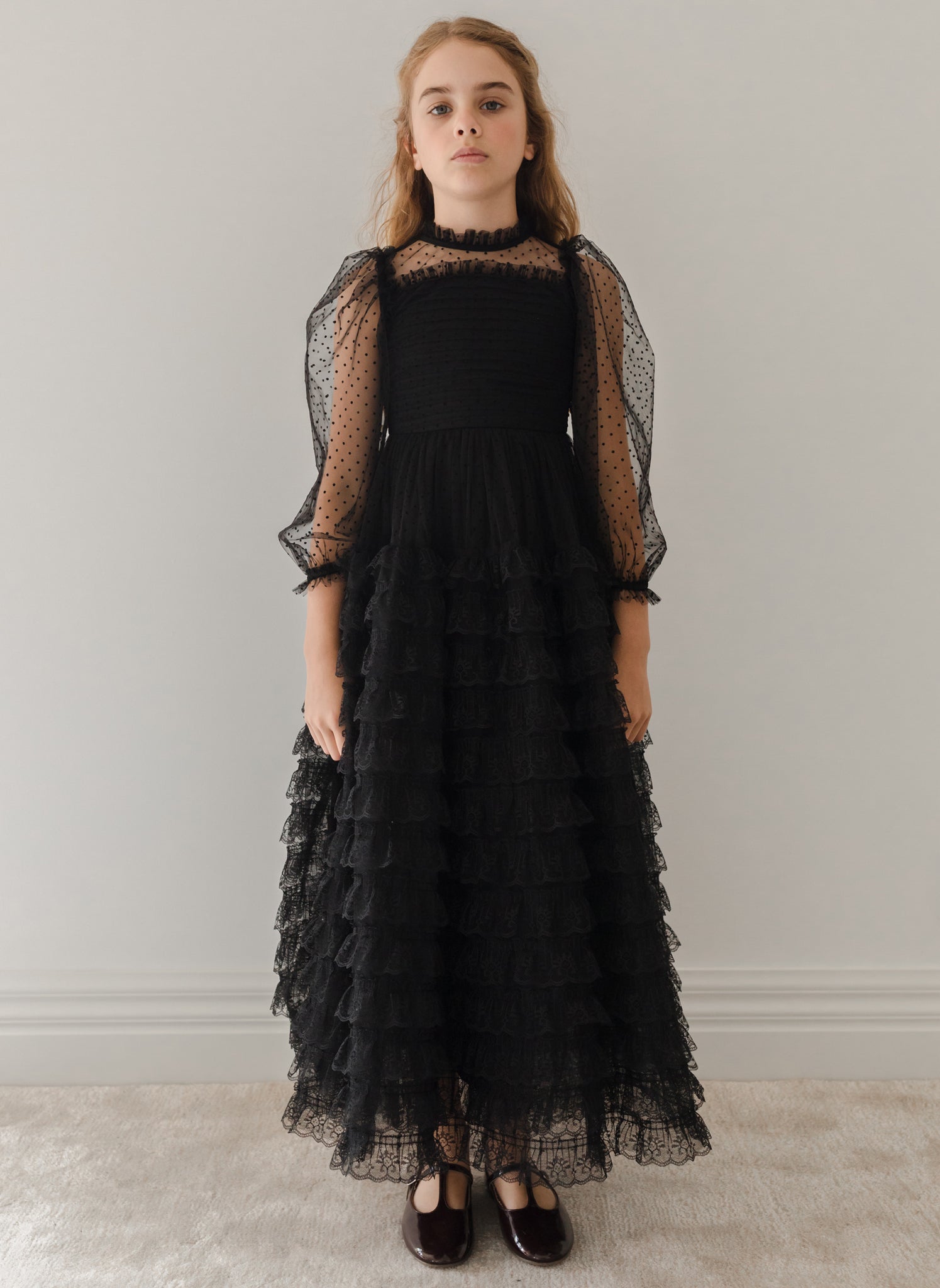 Petite Amalie Girls Long Lace Gown Girls Kids 14 year Black Cotton By Childrensalon Petite Amalie Girls Long Lace Gown Girls Kids 14 year Black Cotton By Childrensalon