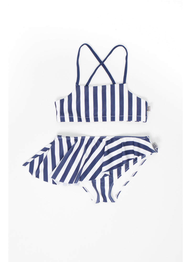 MOTORETA Bikini in Blue & White Stripes