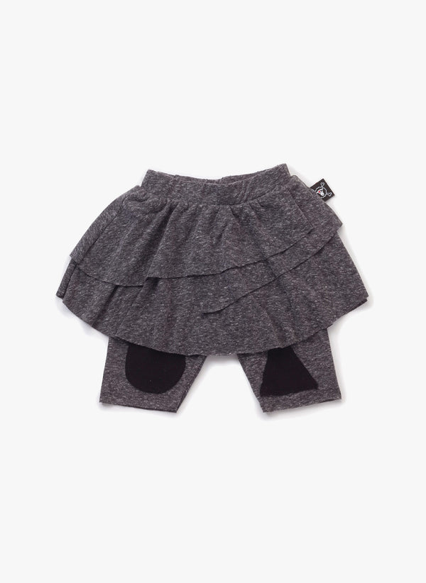 Nununu Patch Leggings Skirt in Charcoal