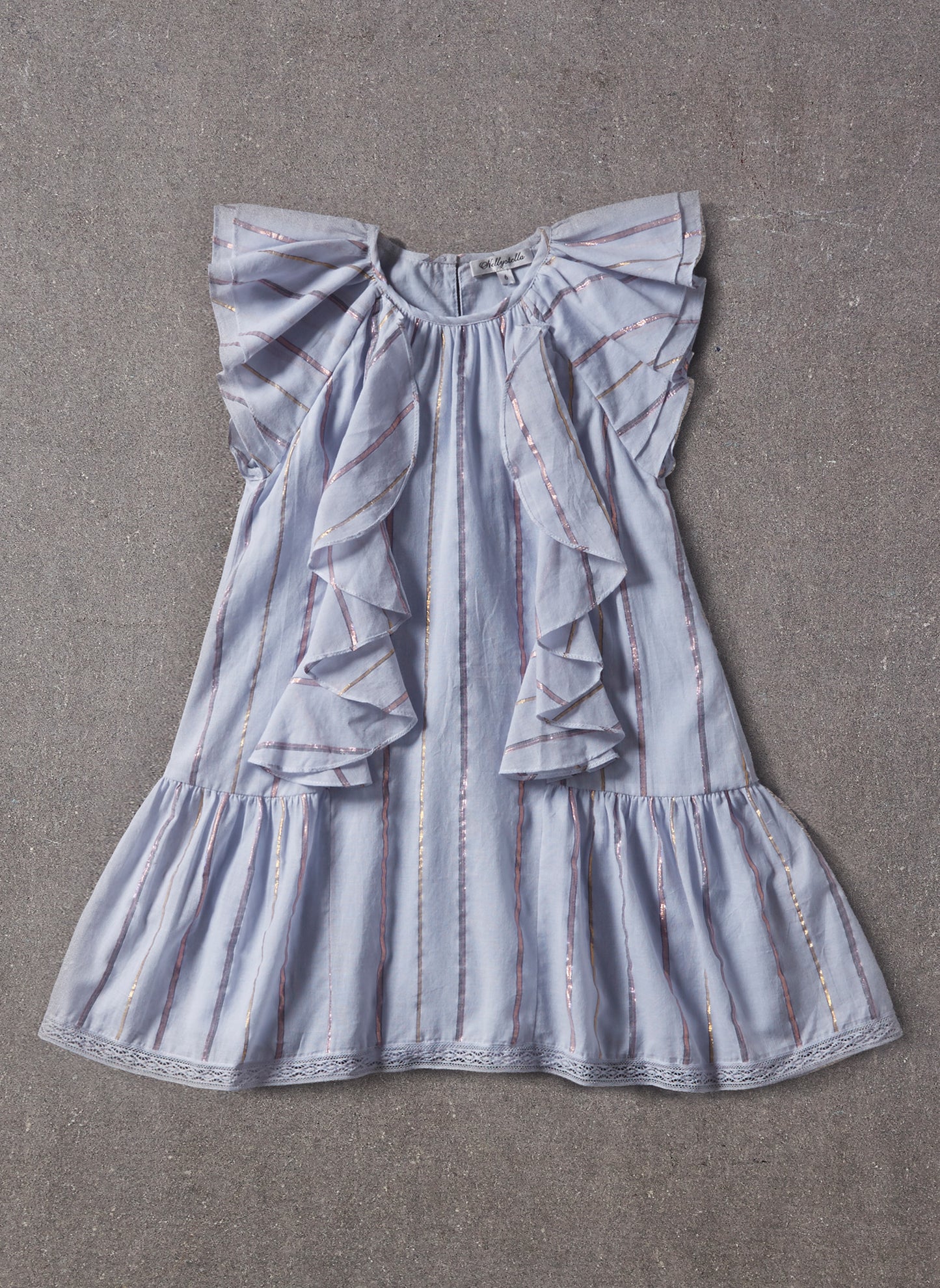 Nellystella Gracey Dress in Blue Lurex Stripe