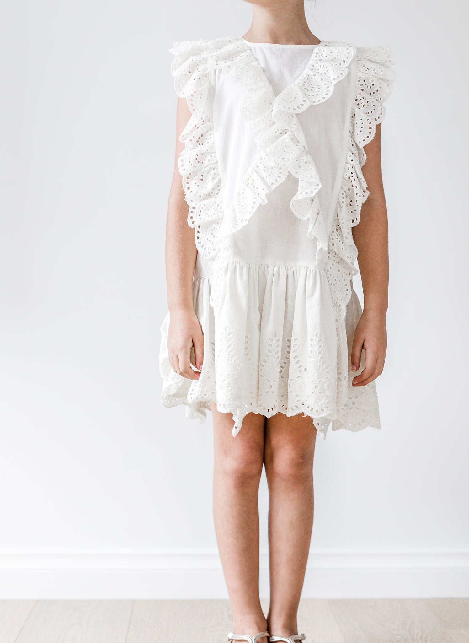 Petite Amalie Drop Waist Broderie Dress in Lemon 8 / Lemon Petite Amalie Drop Waist Broderie Dress in Lemon 8 / Lemon