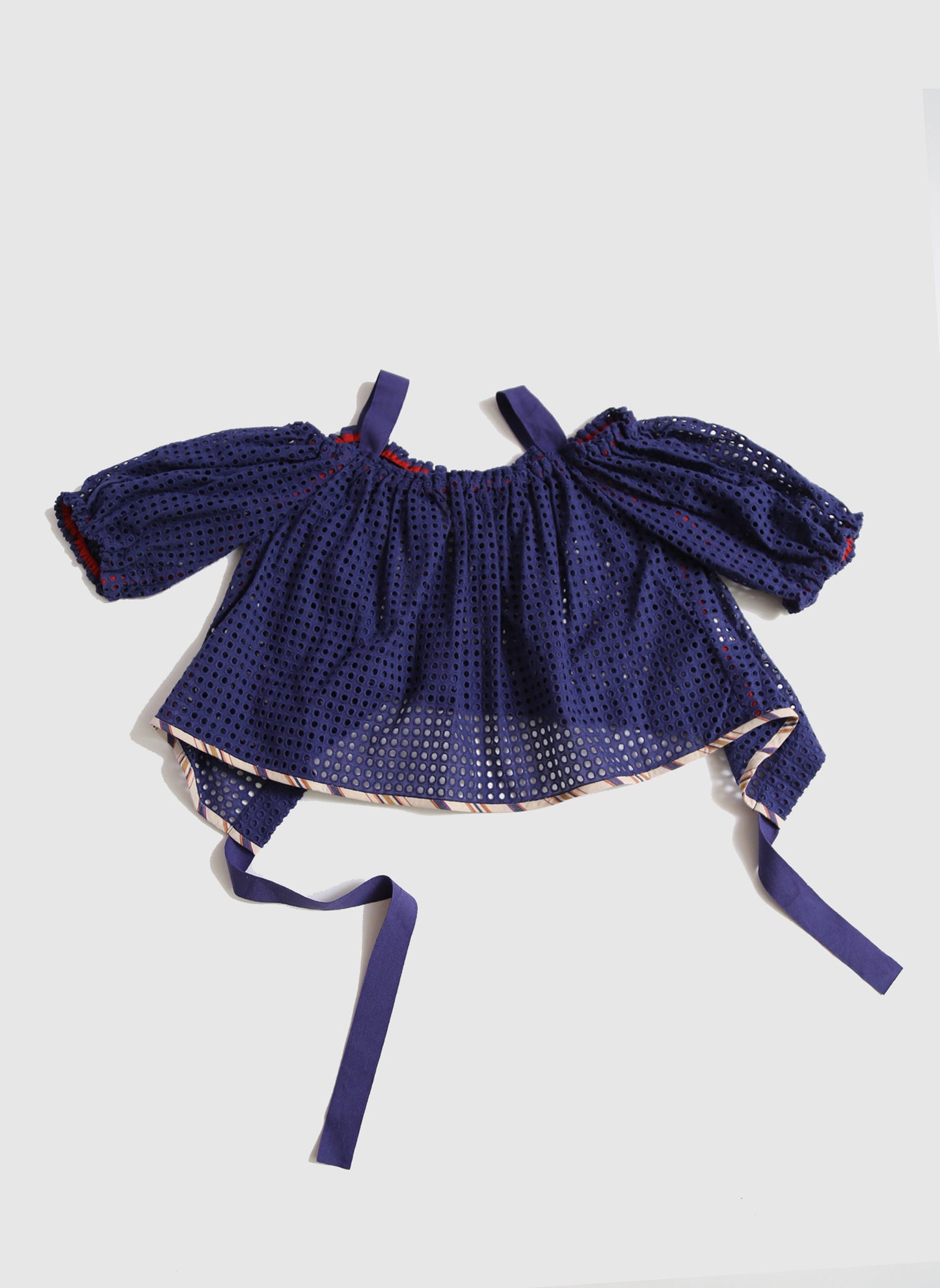 Tia Cibani Cold Shoulder Pollera Top in Indigo