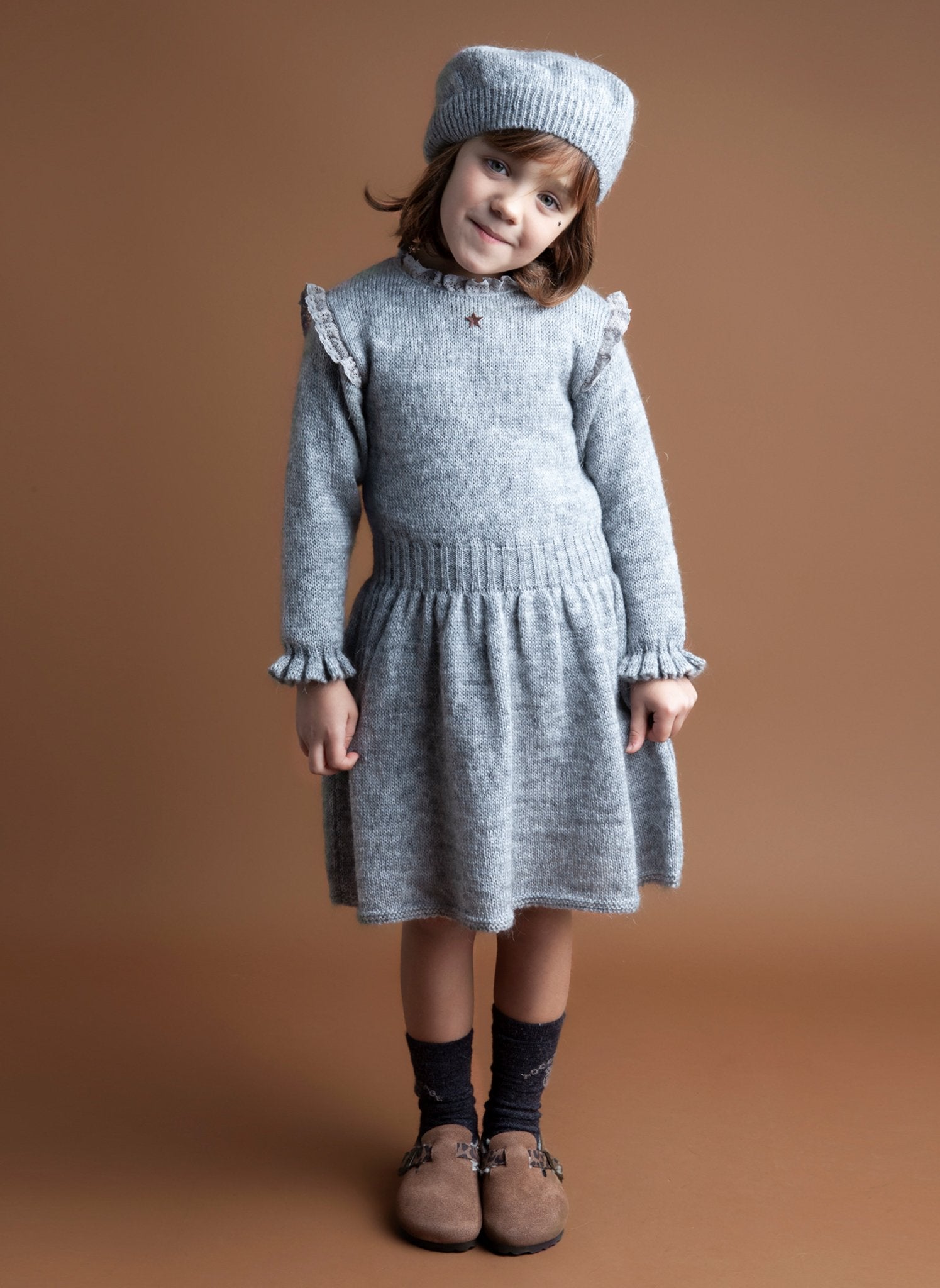 Tocoto Vintage Knitted Dress in Grey 6 / Grey Tocoto Vintage Knitted Dress in Grey 6 / Grey