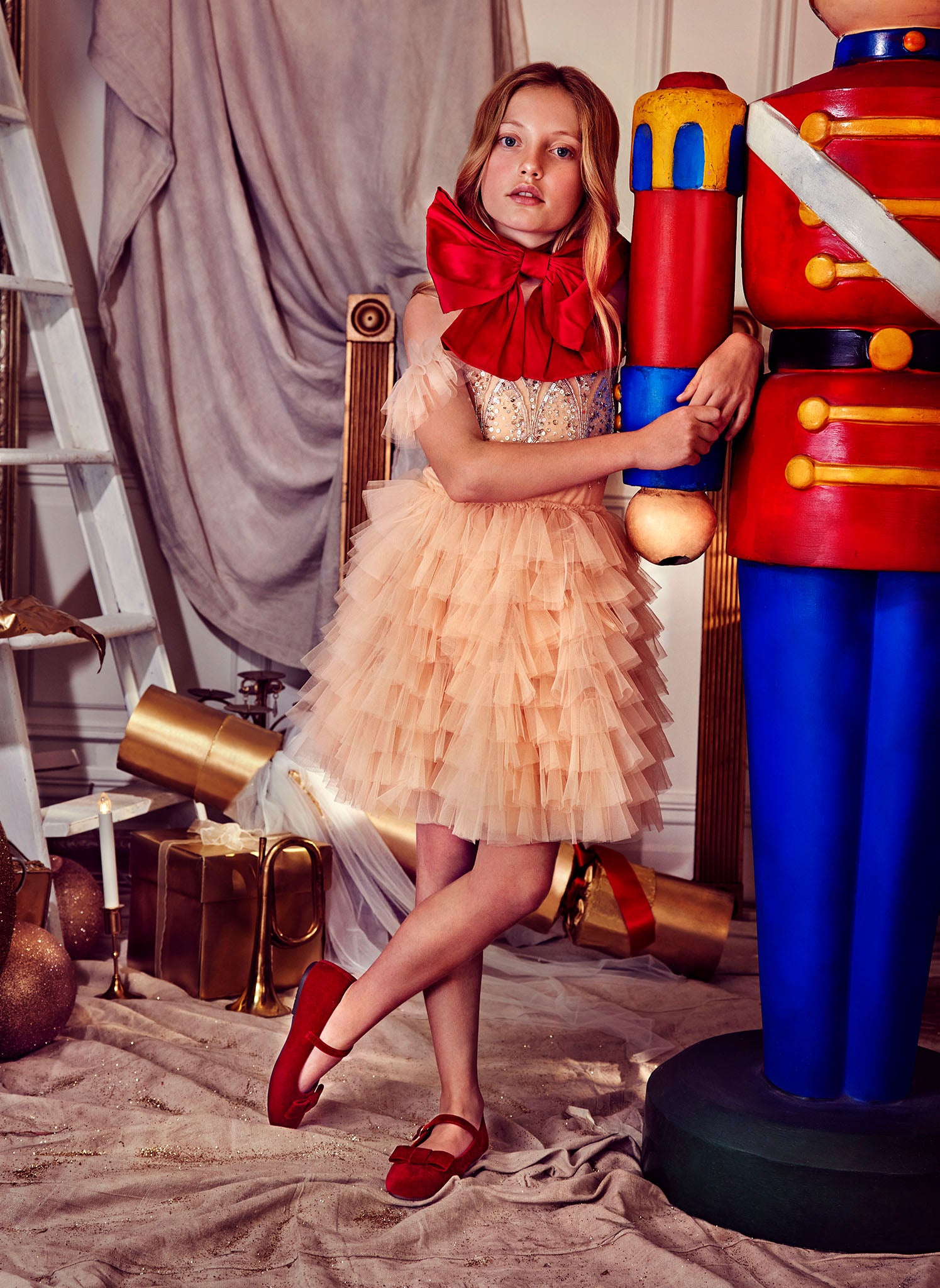 tutu du monde red dress Tutu du Monde - Girls Red Sequinned Tulle Dress