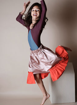 Wolf and Rita Conceicao Skirt in Pink Red