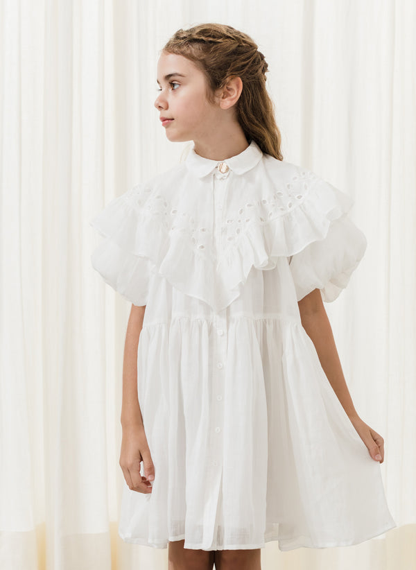 Petite Amalie Linen Shawl Collar Dress