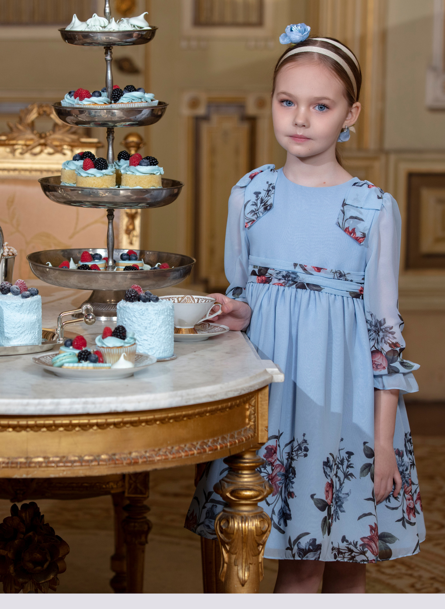 Patachou Girls Floral Chiffon Dress Girls Toddler 2 Year Blue Cotton by Childrensalon Patachou Girls Floral Chiffon Dress Girls Toddler 2 Year Blue Cotton by Childrensalon