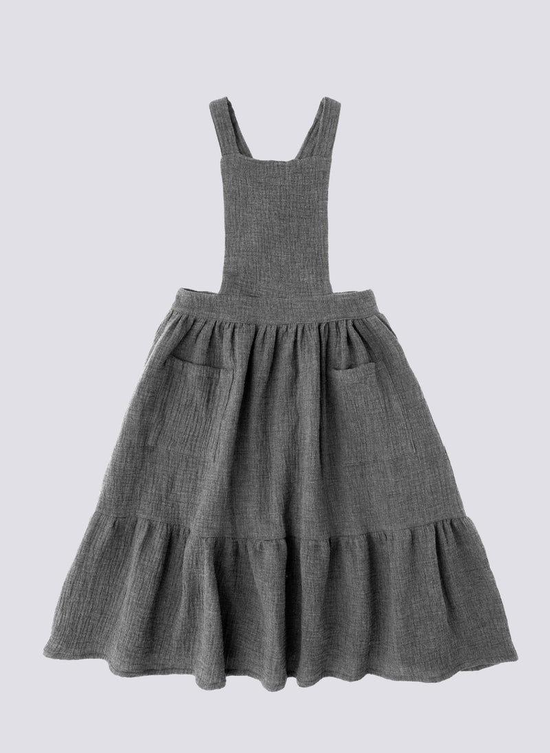 Vintage Style Women Girls Cotton Linen Full Apron Pinafore Dress Ruffle  Pocket | eBay
