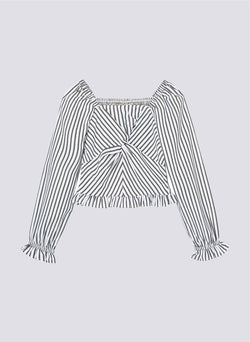Habitual Kids Twisted Front Woven Top