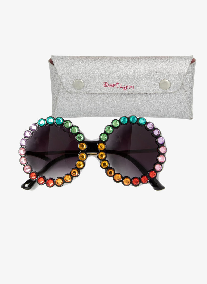 Bari Lynn Gemstone Round Sunglasses