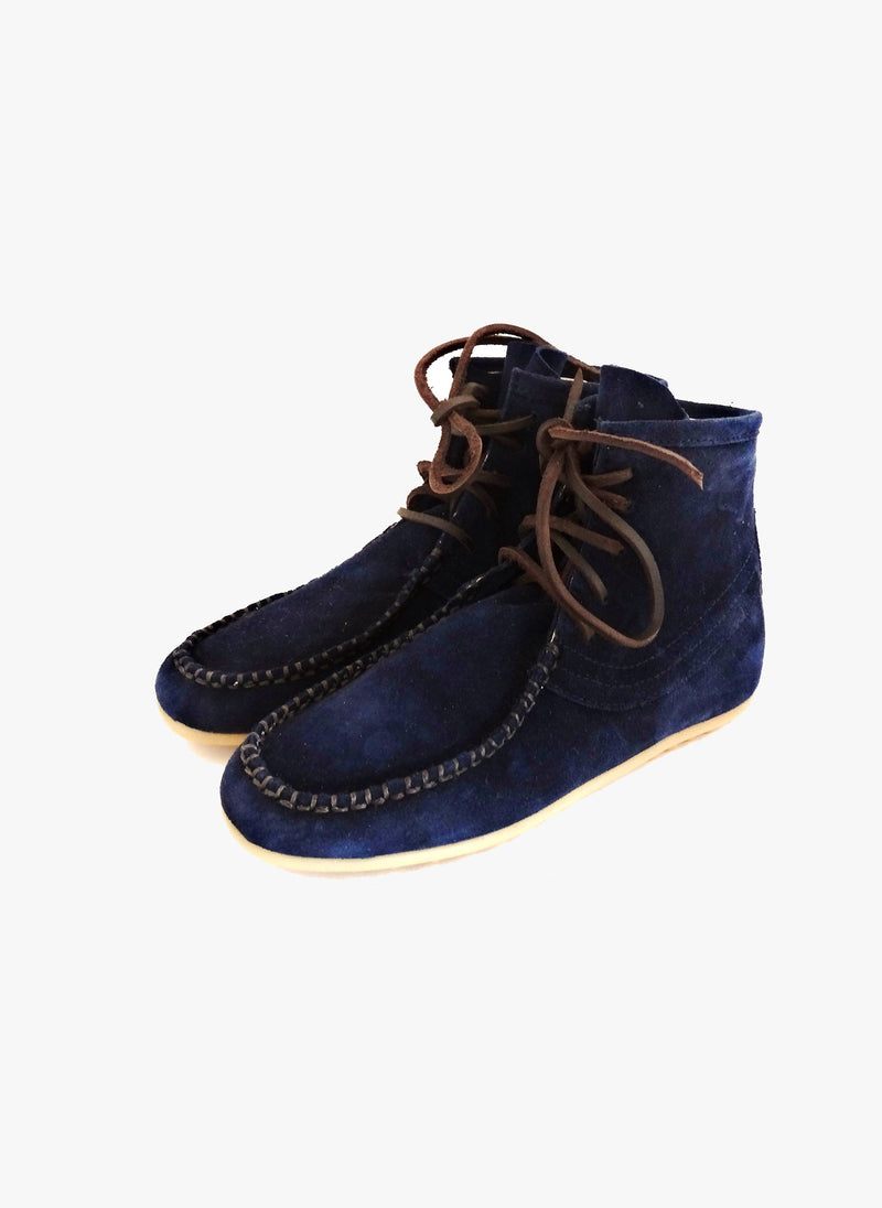 Belle chiara Mohican Boots in Navy Suede