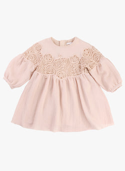 Chloe Baby/Kids Couture Dress with Guipure Embroidery