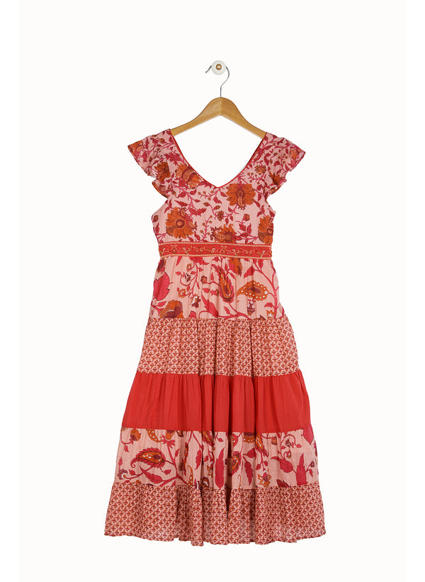 Derhy Kids Chrissie Dress in Raspberry/Farmbiose fushia