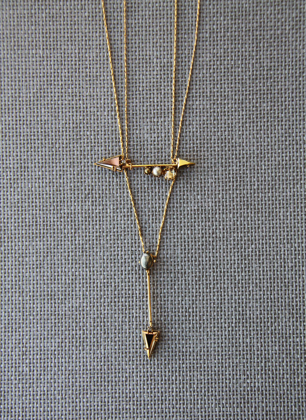 Elizabeth Cole Jewelry Juno Necklace in Golden Neutral - F15N18-GS