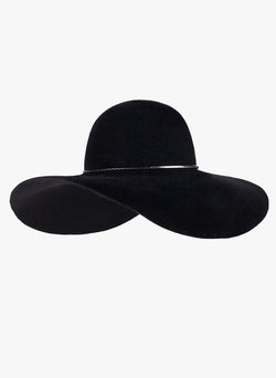 Eugenia Kim Women's HONEY Black Velour Wide-Brim Hat - #2031-5612
