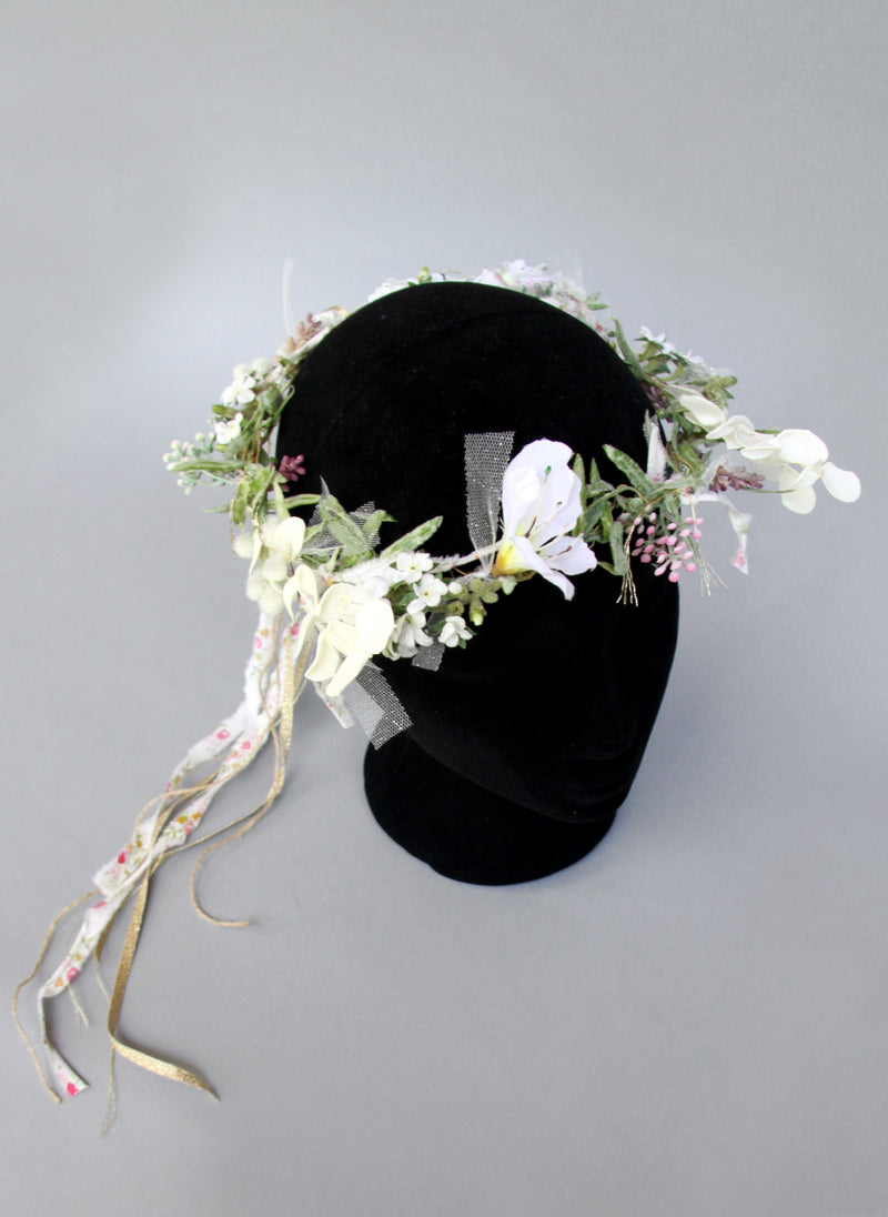 Girls Rhea Flower Wreath Headband
