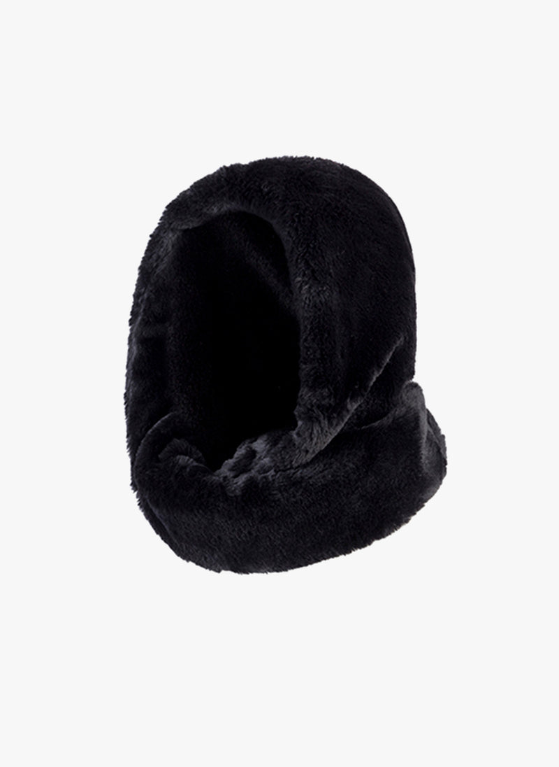 Little Creative Factory Snow Hooded Scarf in Black
