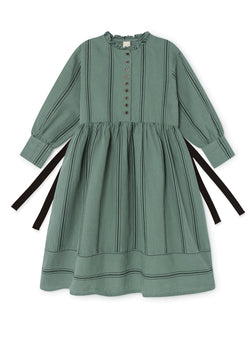 Little Creative Factory The Makers Stripes Dress in Soft Green