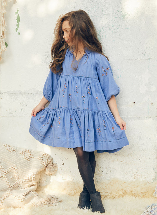 Nellystella Sasha Dress in Cornflower Blue
