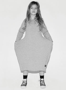 Nununu Abstract Dress in Heather Grey