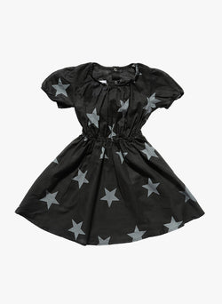 Nununu Doll Cotton Star Dress in Black