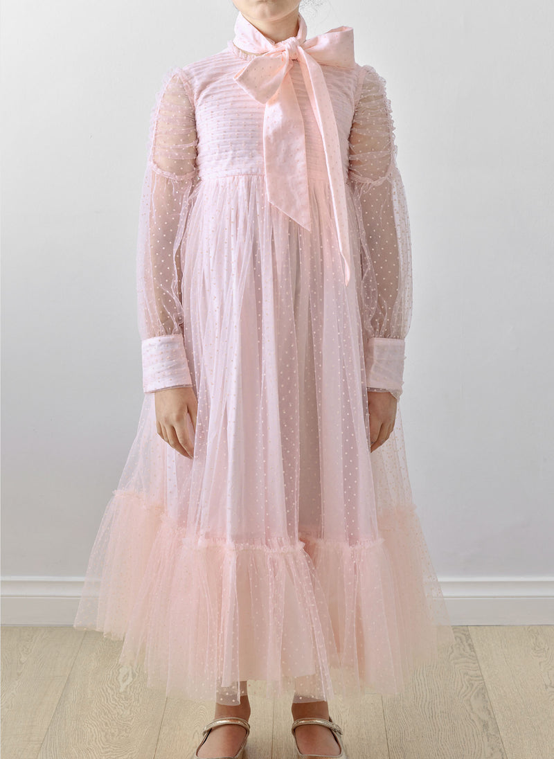 Petite Amalie Long Tulle Gown