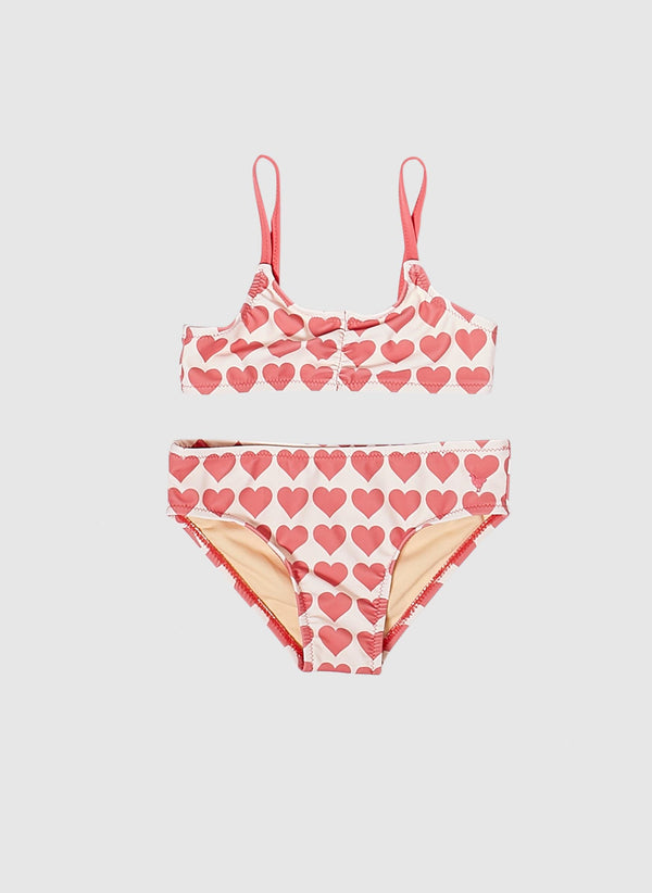 Pink Chicken Poppy Bikini Bathing Suits in Rapture Rose Hearts