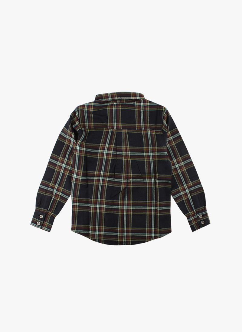 Small Rags Plaid Shirt in Black Checked