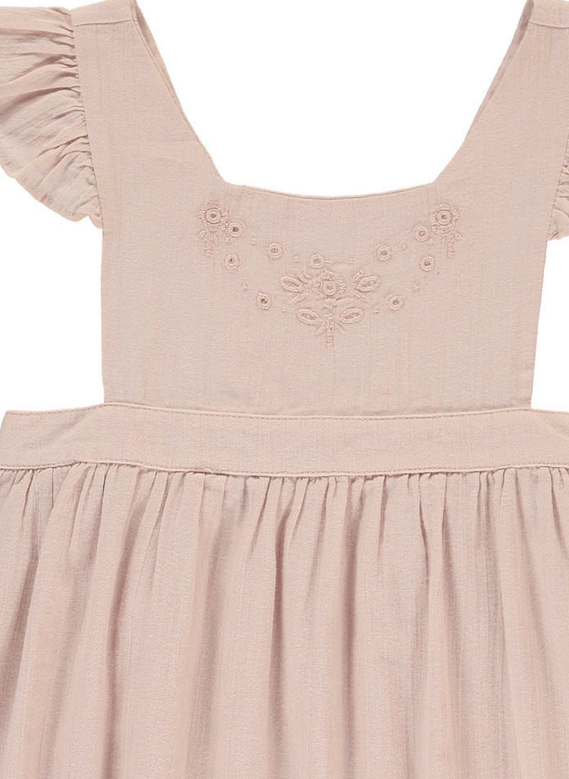 Tocoto Vintage Girls Dress with Straps in Pink