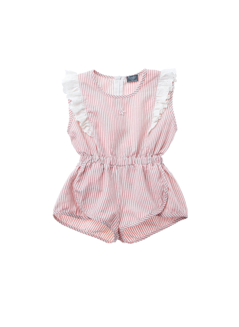 Tocoto Vintage Ruffle Jumpsuit in Pink
