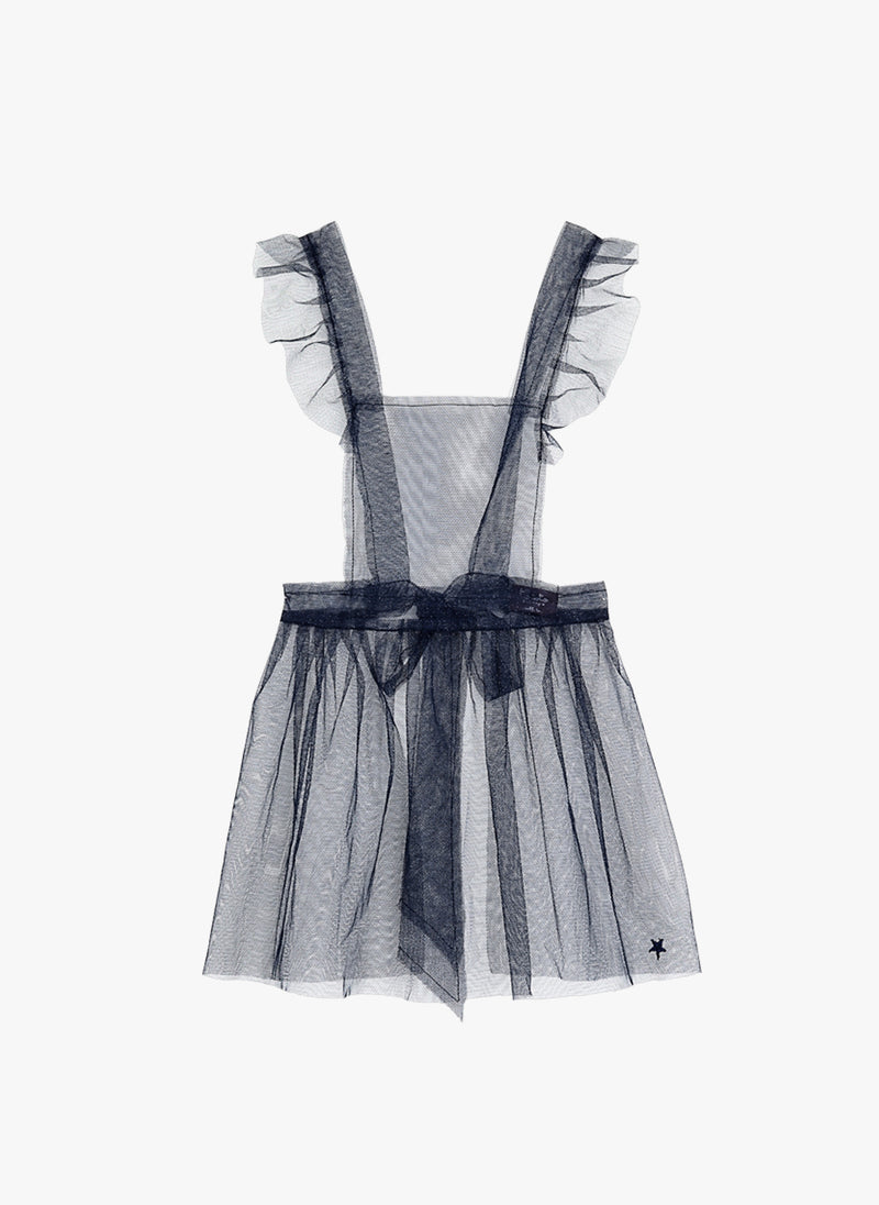 Tocoto Vintage Tulle Apron Dress in Navy