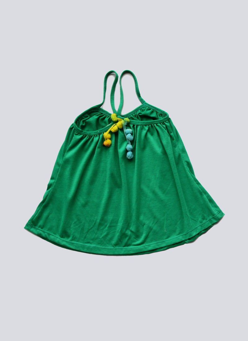 Vierra Rose Lena Pom Pom Top in Emerald