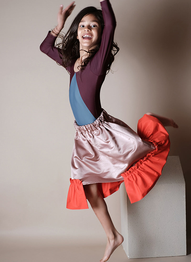 Wolf and Rita Conceicao Skirt in Pink Red